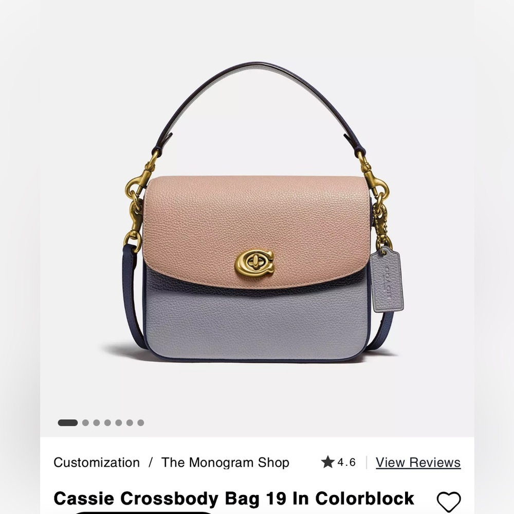 **SOLD** Coach Cassie Mini Colorblock Crossbody Bag